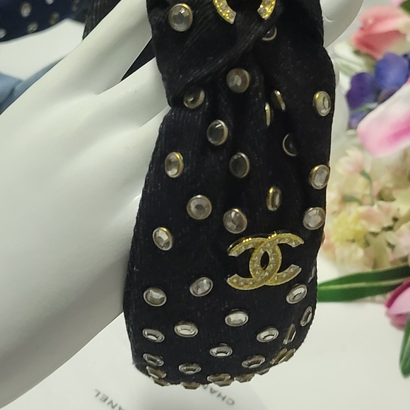 Studded Crystal Embellished Denim Headband, Choice Of One - Picture 12 of 12